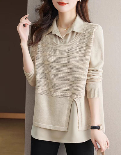 Layered fashion pullover for women with Chic and Style structure