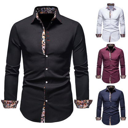 Chemise élégante à manches longues pour homme avec un motif paisley accrocheur Chic und Stil