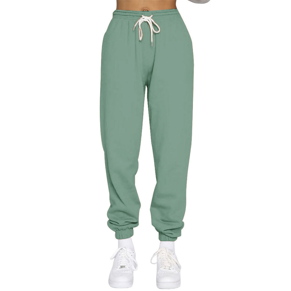 Casual women's sweatpants with high waist and drawstring Chic and Style