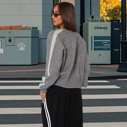 Pull-over sportif pour femmes avec motif rayé tendance Chic und Stil