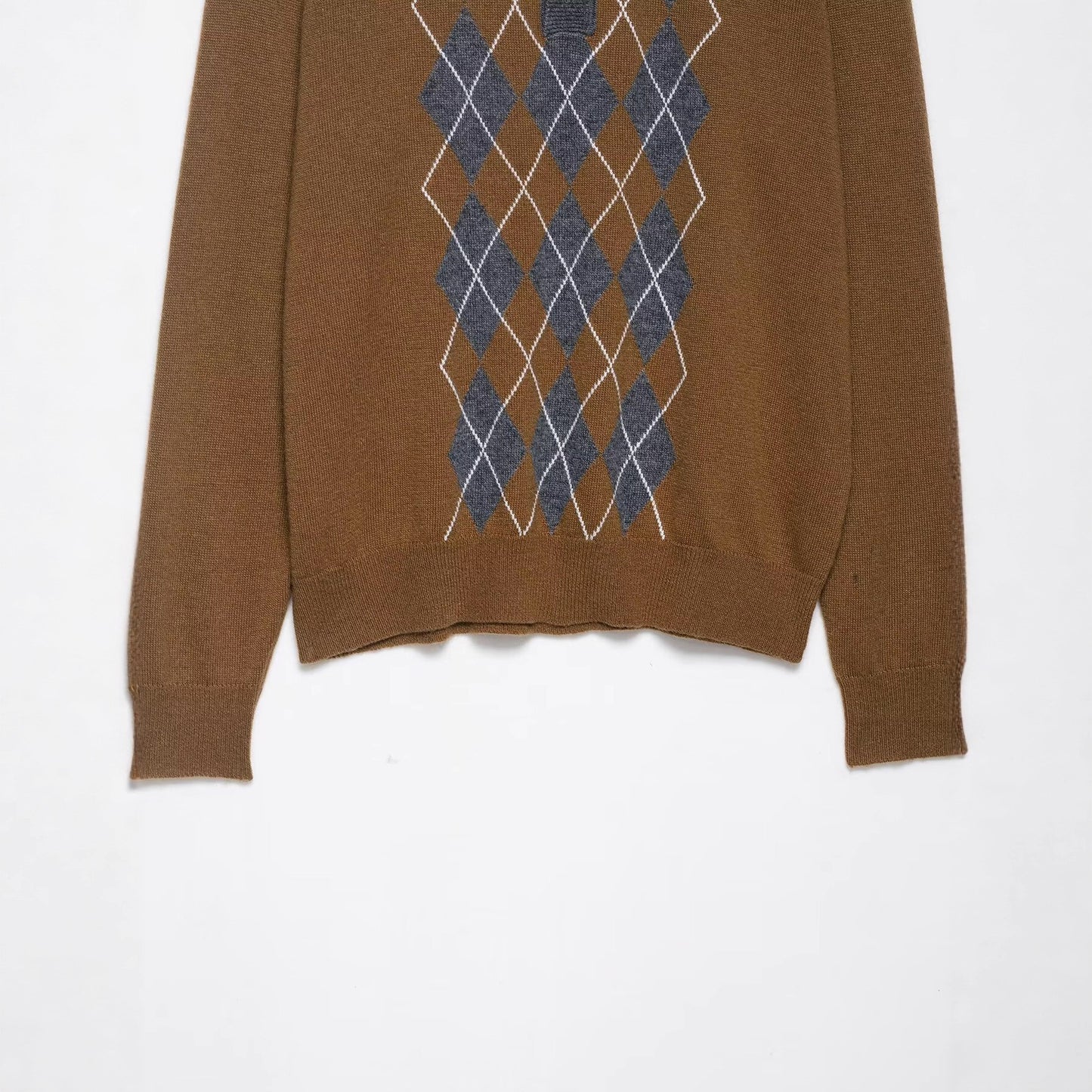 Pull femme avec col polo classique et motif diamant moderne Chic und Stil