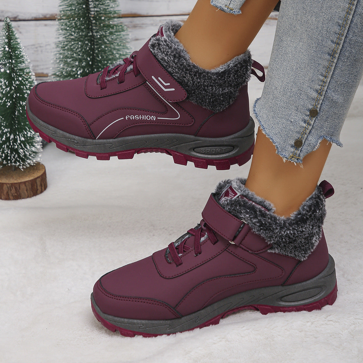 Bottes d'hiver pour femmes avec doublure chaude et semelle antidérapante Chic und Stil