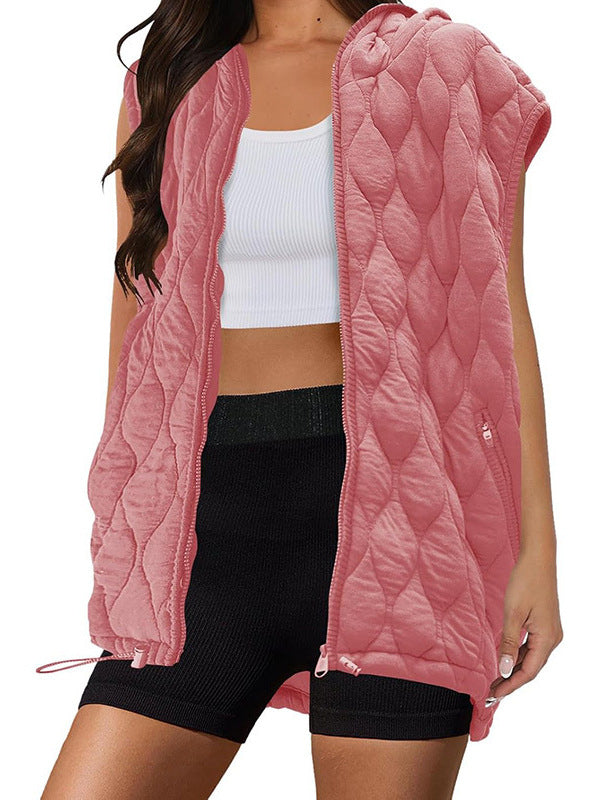 Dame gilet avec capuche et design matelassé Chic und Stil