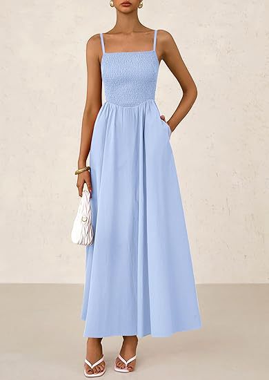 Robe maxi pour femmes avec haut élastique et jupe fluide Chic und Stil