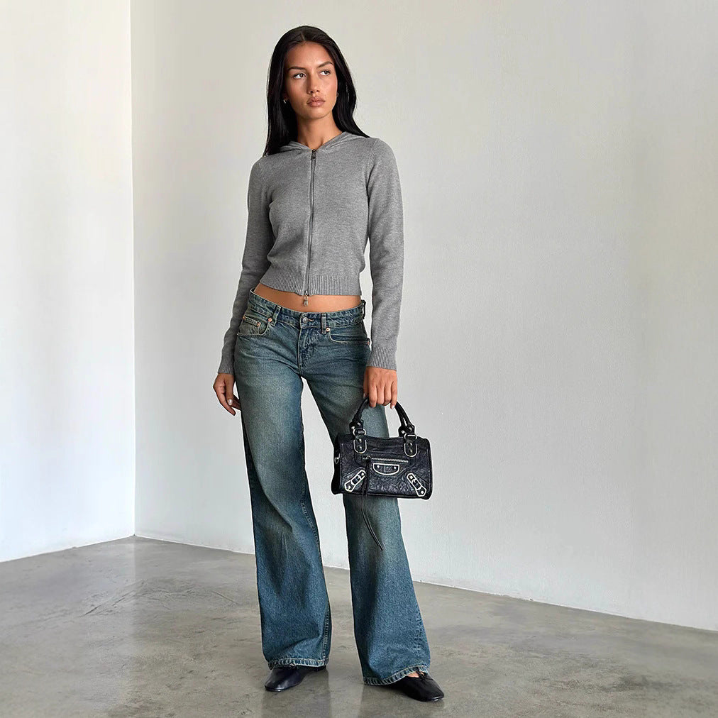 Dames crop Hoodie Chic und Stil