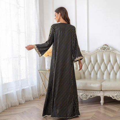 Robe kaftan pour femmes avec un élégant laçage et un design sans manches Chic und Stil