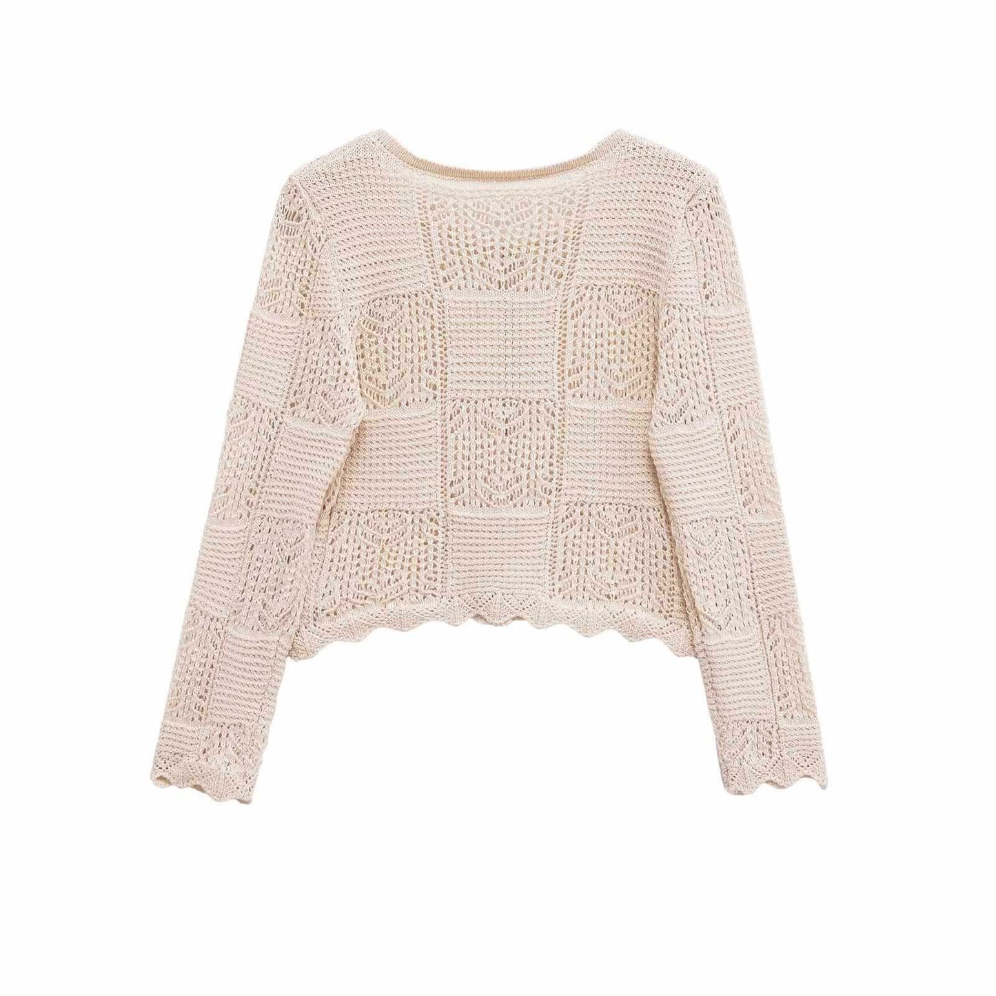 Dames cardigan avec un magnifique motif ajouré et un ourlet ondulé Chic und Stil