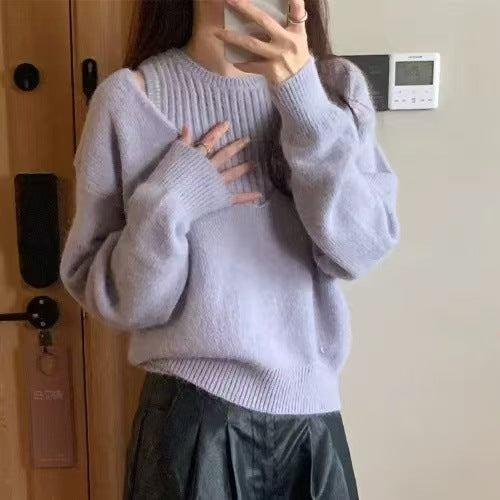 Pull en tricot décontracté pour dames Chic und Stil