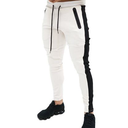Pantalon de jogging sportif pour hommes avec poches zippées latérales Chic und Stil