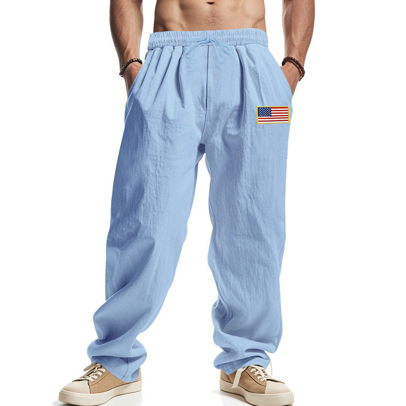 Men's casual leisure pants with elastic waistband and practical side pockets Chic and Style