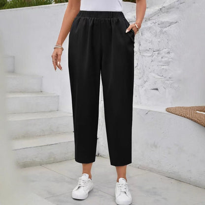Elegant casual pants for women with elastic waist and practical pockets Chic and Style