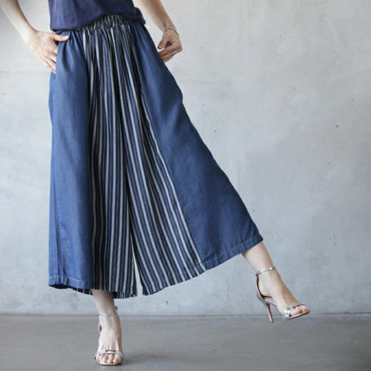 Culottes larges rayées Chic und Stil pour femmes