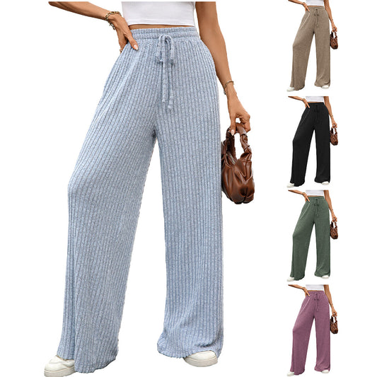 Wide ribbed pants for women Chic and Style