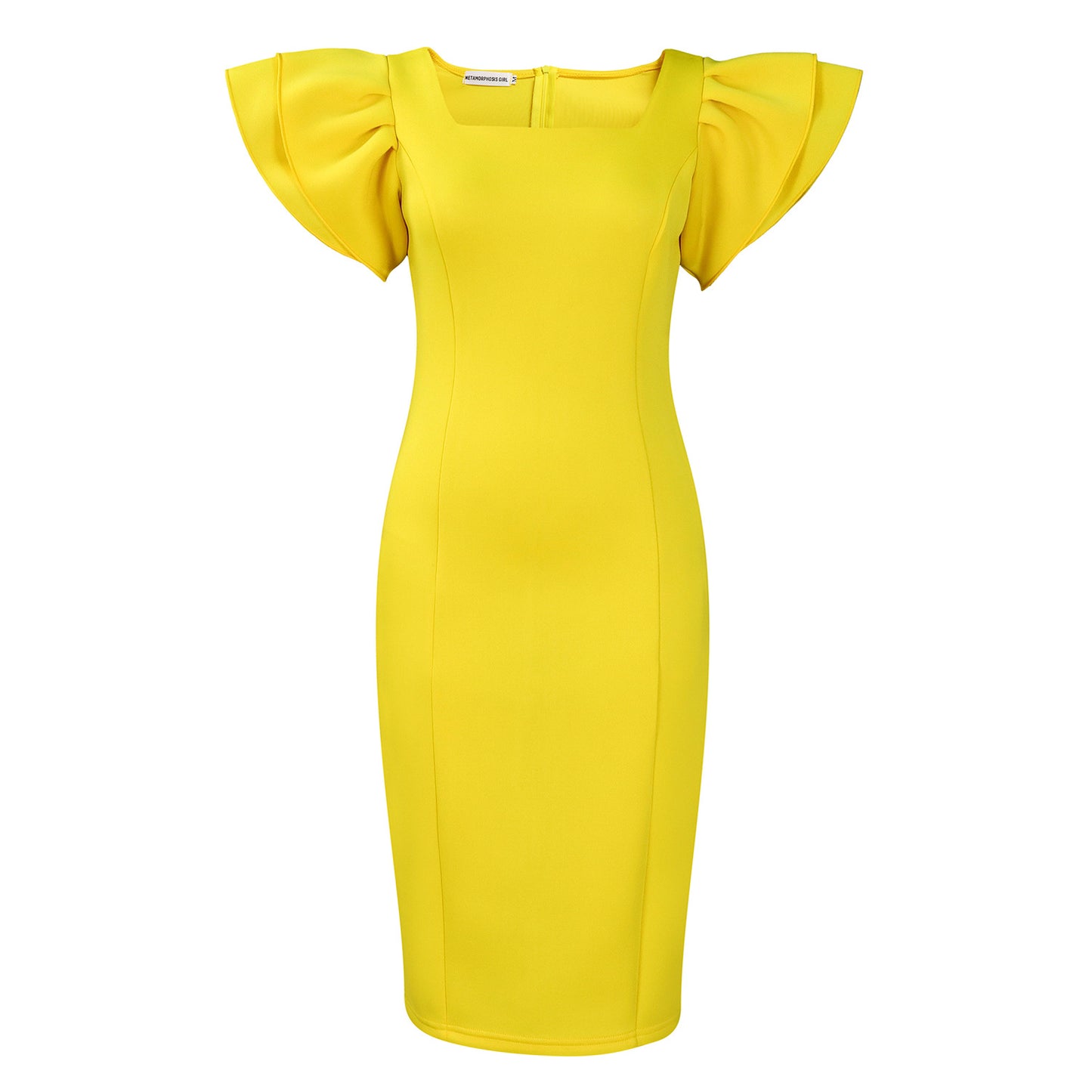 Dames Robe Élégante avec Manches Volumineuses Chic und Stil