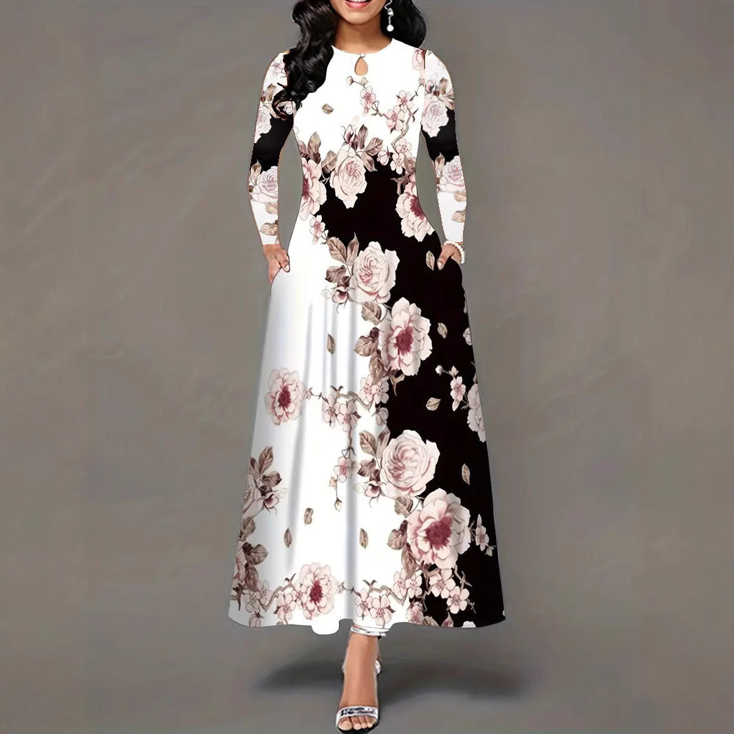 Robe maxi à imprimé floral pour femmes Chic und Stil