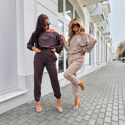 Dames combinaison de loisirs off-shoulder Chic und Stil