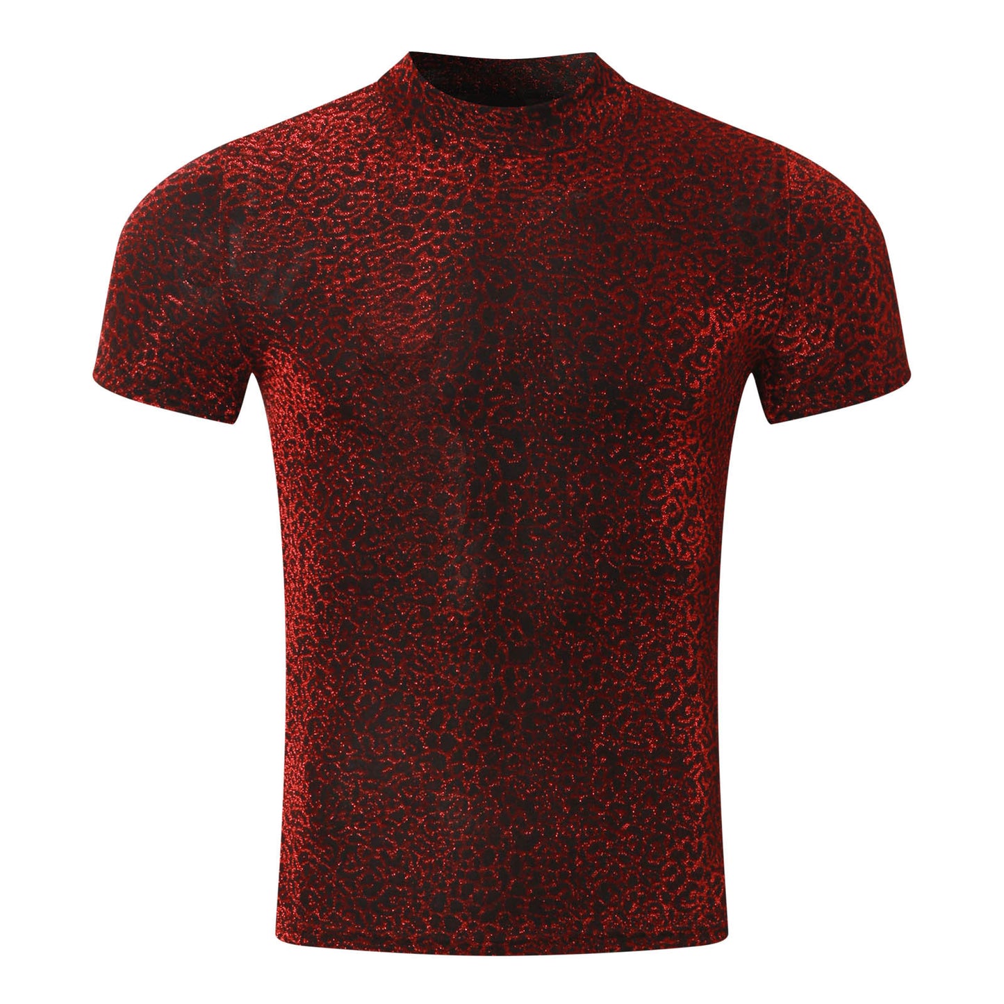T-shirt pour hommes à manches courtes avec un design moderne paillettes et une coupe tendance Chic und Stil
