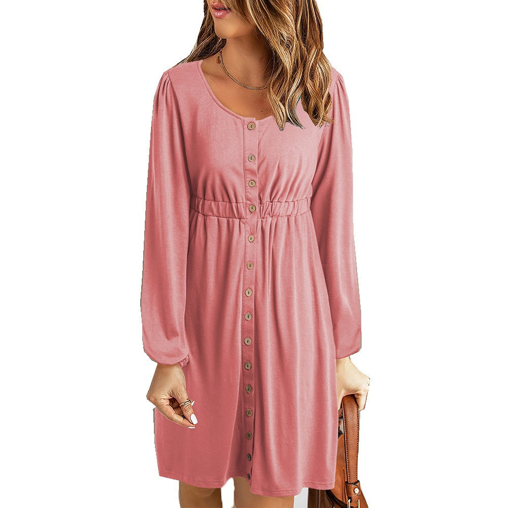 Robe d'été pour femmes avec coupe cintrée et manches longues Chic und Stil