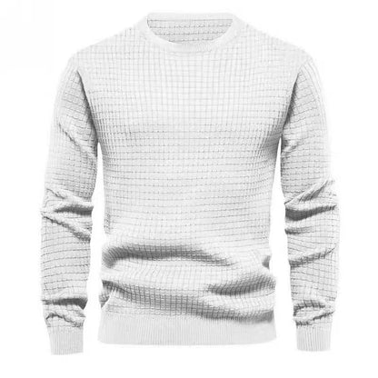 Pull élégant structuré pour hommes avec col rond et manches longues Chic und Stil