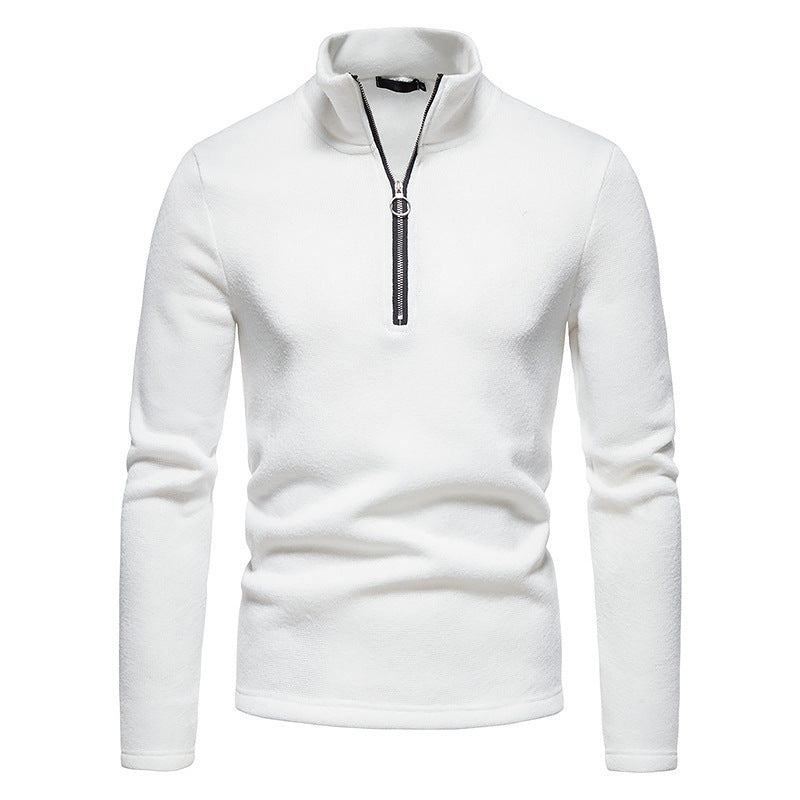 Pull sportif pour hommes avec col montant et fermeture éclair innovante Chic und Stil