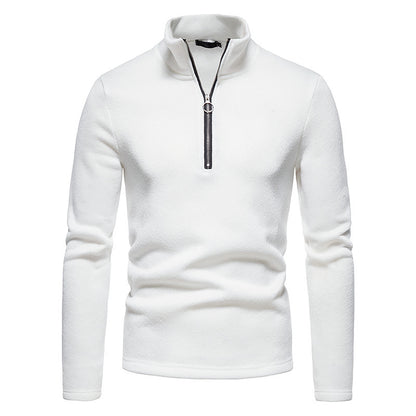 Pull sportif pour hommes avec col montant et fermeture éclair innovante Chic und Stil