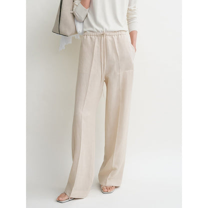 Ladies casual jersey pants with elastic waistband Chic and Style