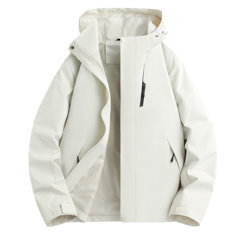 Functional waterproof jacket for men with adjustable hood collar Chic and Style