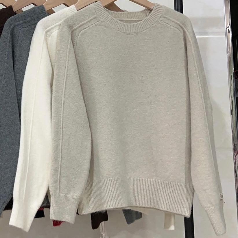 Dames grand tricot pull avec coupe ample et texture douce Chic und Stil