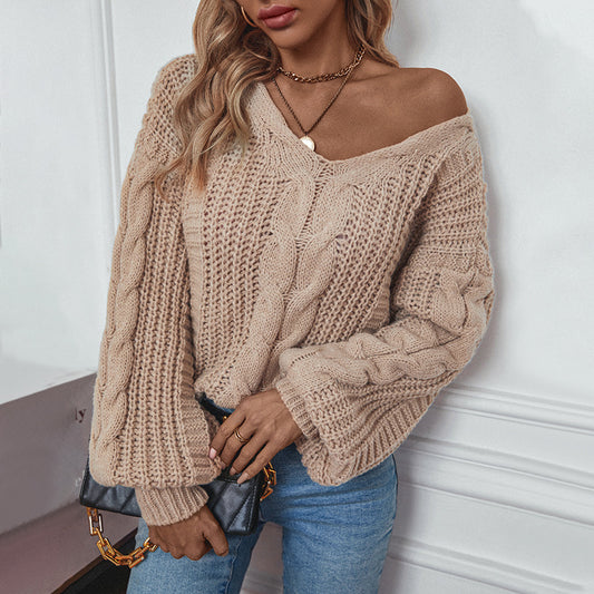Dames gros pull en maille avec coupe oversize et motif en relief Chic und Stil