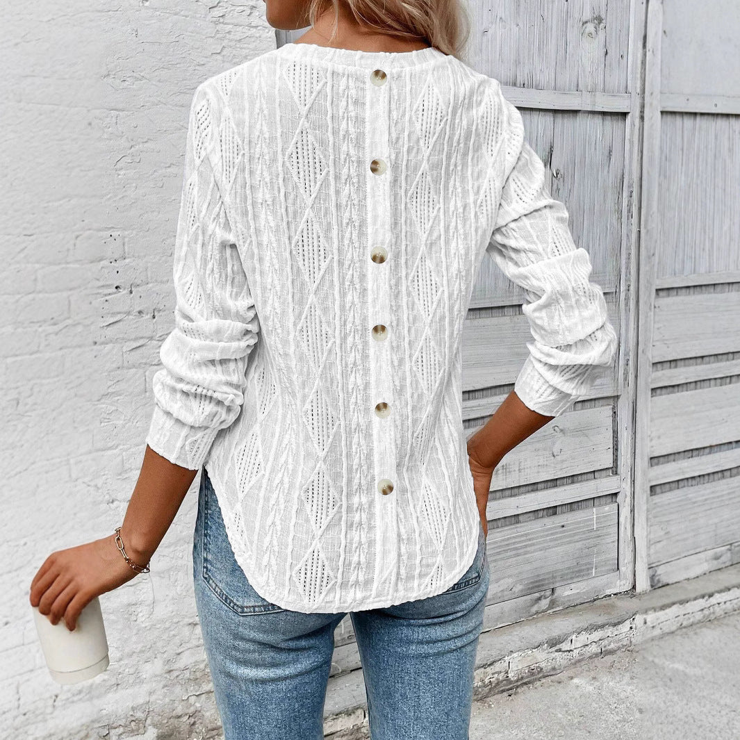 Pull en maille pour dames avec design structuré Chic und Stil