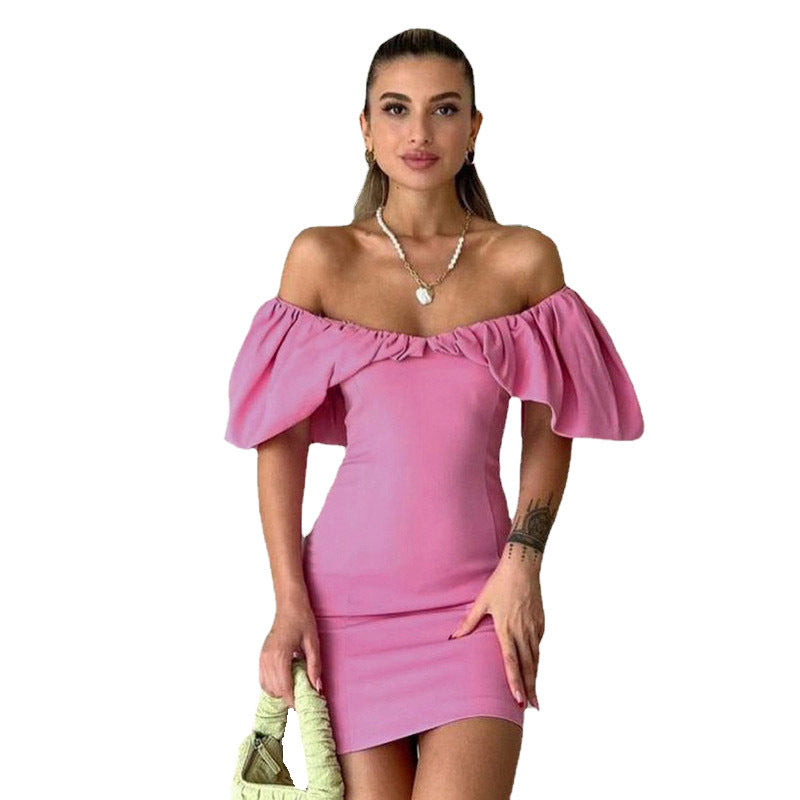 Mini-robe de mariée pour femmes avec des manches volumineuses Chic und Stil
