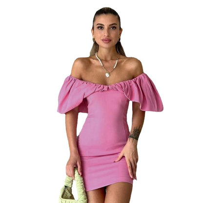 Mini-robe de mariée pour femmes avec des manches volumineuses Chic und Stil