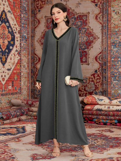 Dames Robe Maxi Décorative Chic und Stil