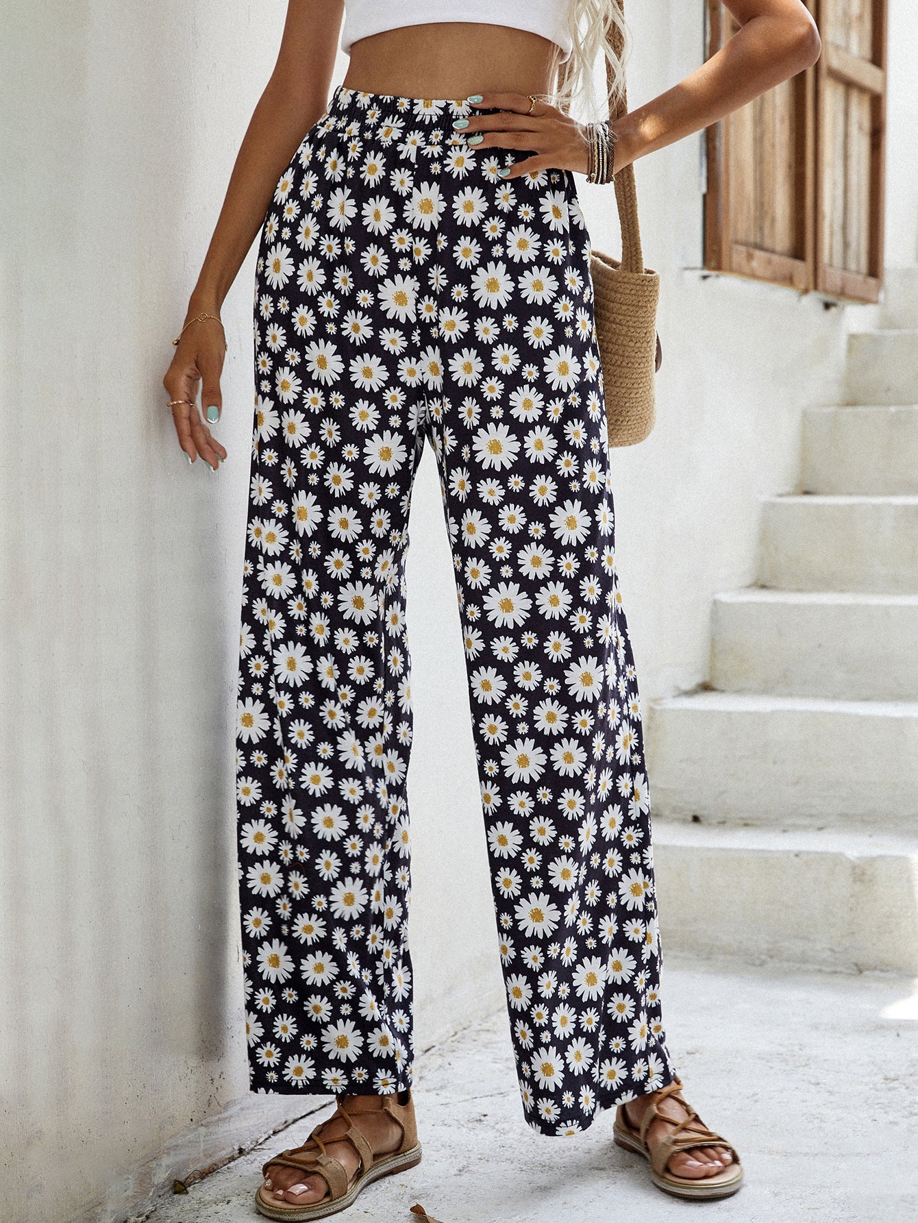 Chic and Style Floral Wide Leg Pants for Women