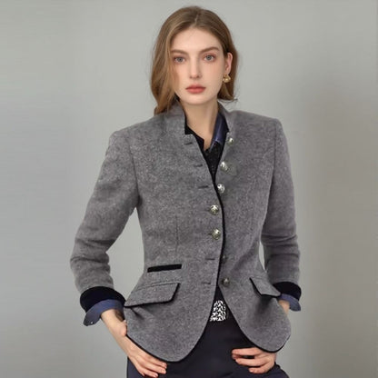 Elegant wool jacket for women with button details and chic cut Chic and Style