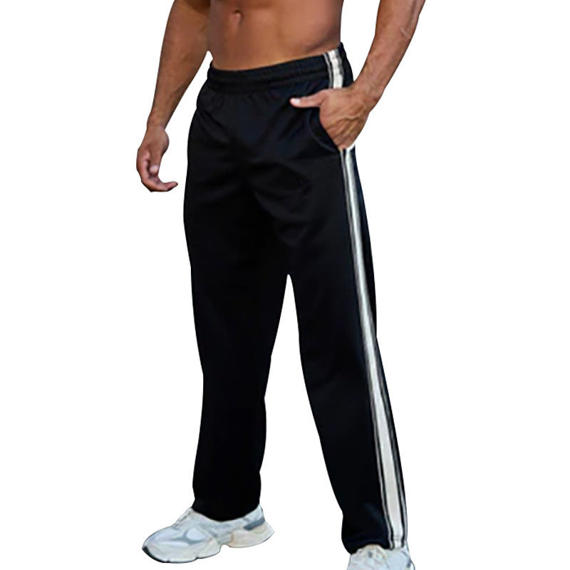 Sport training pants for men with elastic waistband and side stripes Chic and Style
