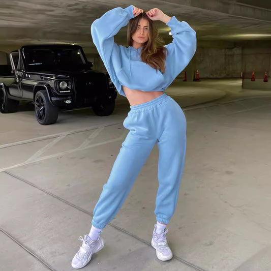 Dames Ensemble de sweat à capuche ample avec sweat à capuche surdimensionné Chic und Stil