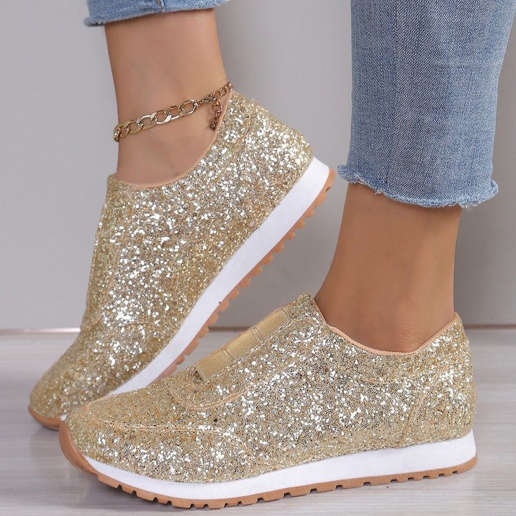 Baskets à Enfiler Brillantes Chic und Stil pour Femmes