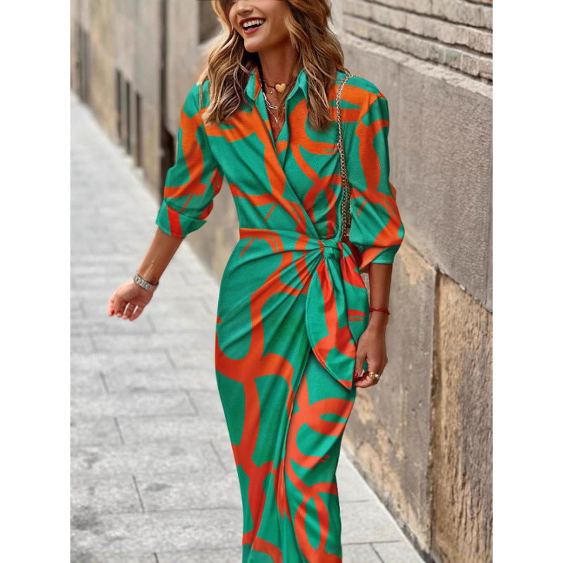 Femme Robe Enveloppante Élégante Chic und Stil