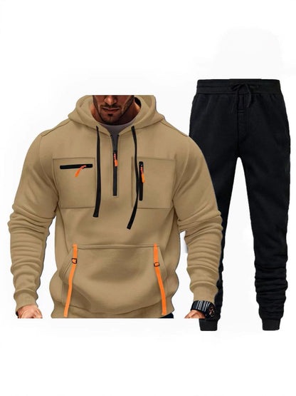 Men multifunctional hoodie and jogger pants Chic and Style