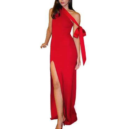 Dames Robe de soirée élégante à une épaule Chic und Stil
