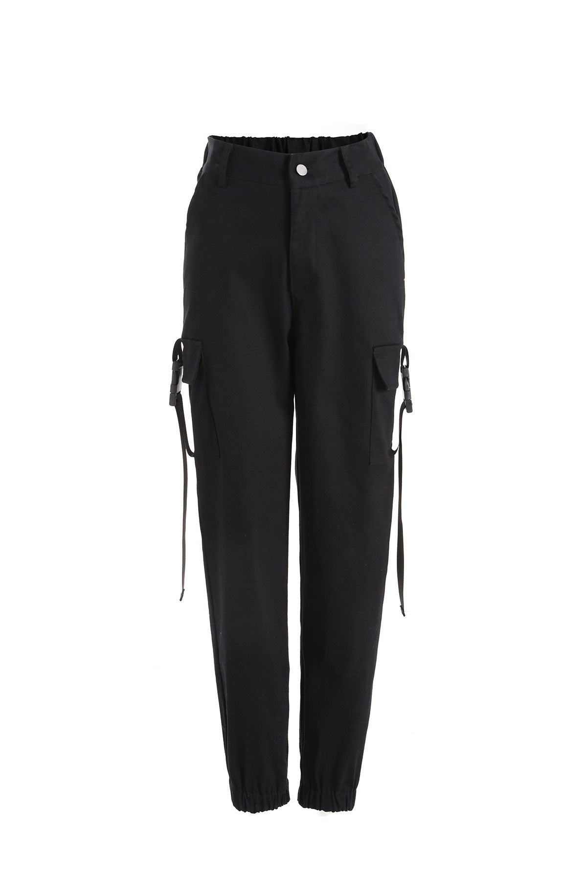 Women's cargo pants with elastic waistband and practical side pockets Chic and Style