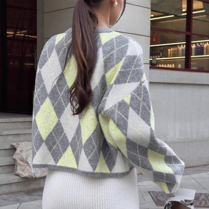 Pullover à carreaux pour femmes Chic und Stil