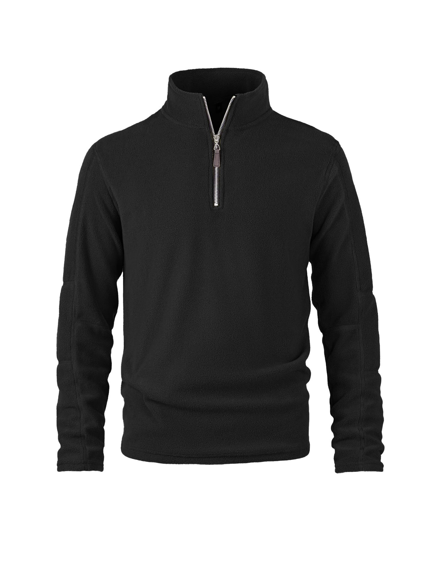 Fleece pullover for men with a high collar and practical zip details Chic and Style