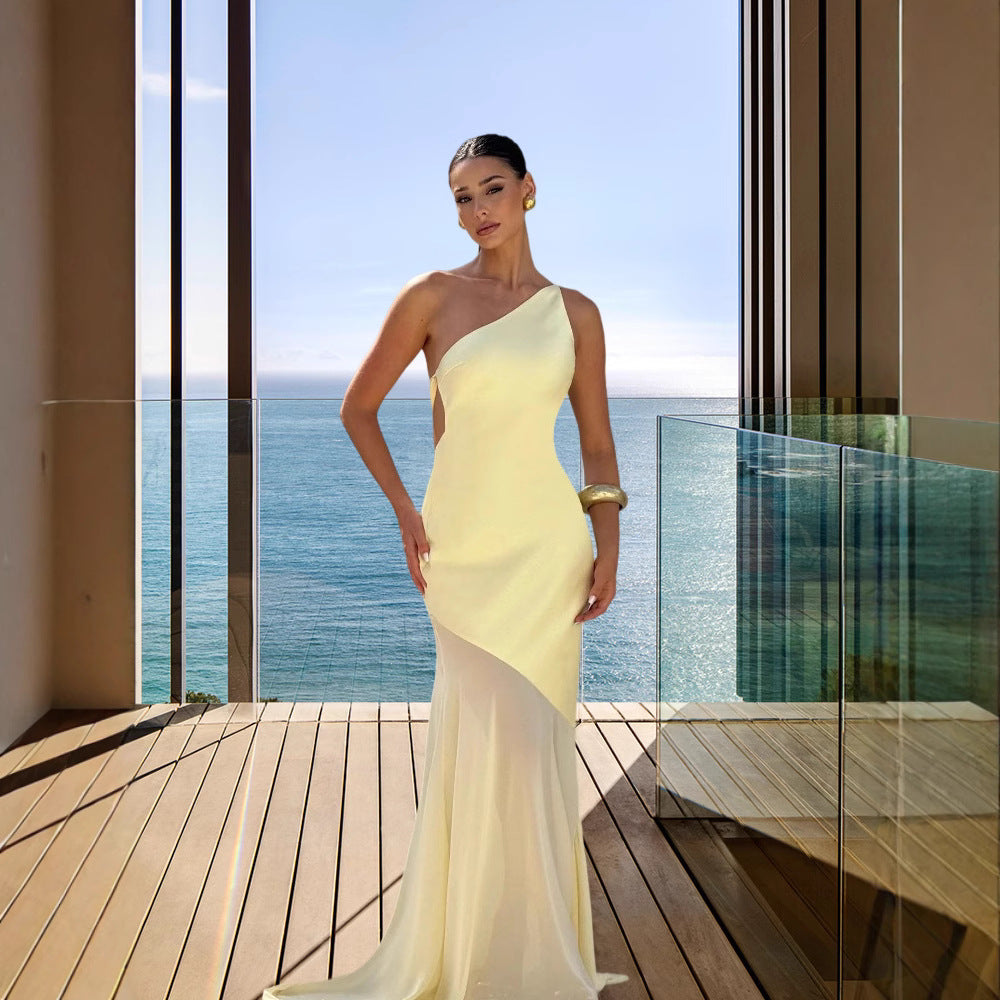 Robe de soirée asymétrique pour femmes Chic und Stil