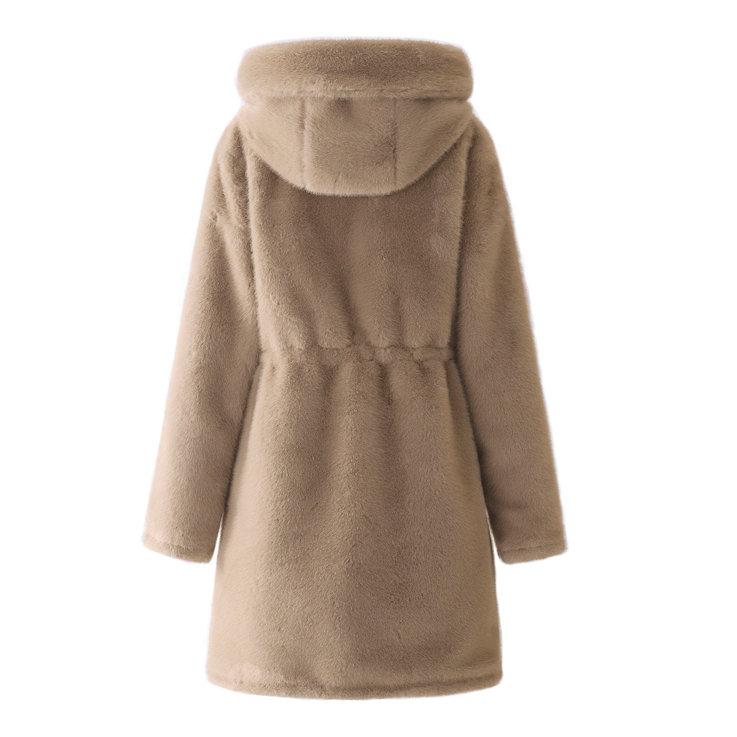 Dames élégant et chaud parka avec col en fausse fourrure amovible et détails de lacets pratiques Chic und Stil