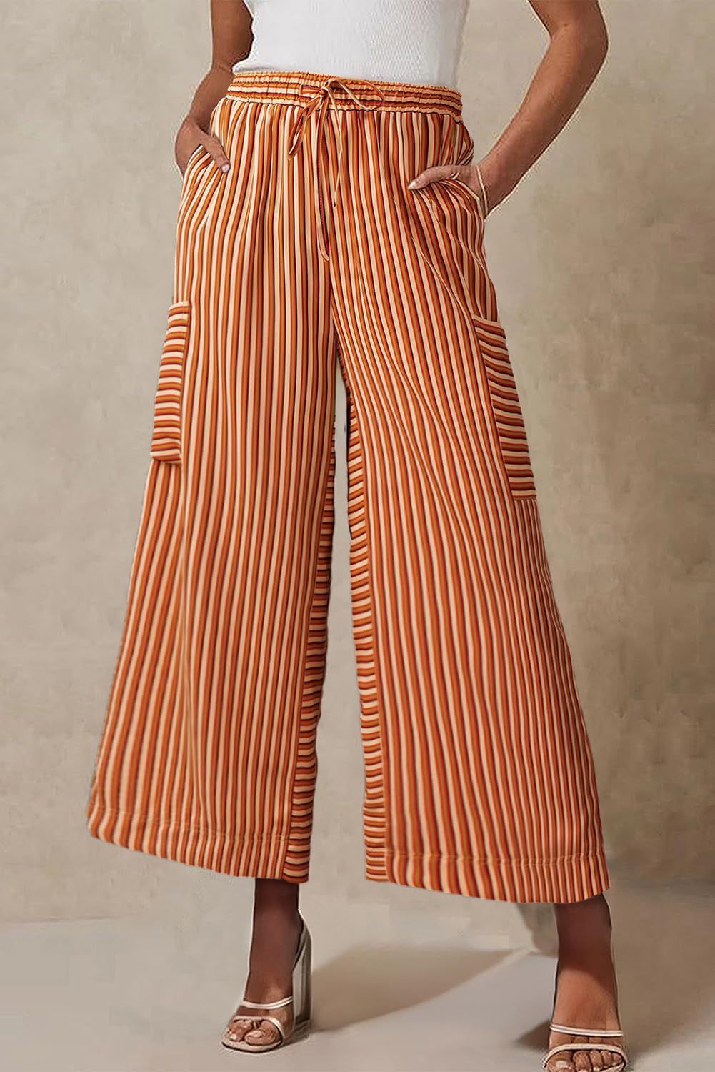 Chic and Style Women's Striped Wide Pants