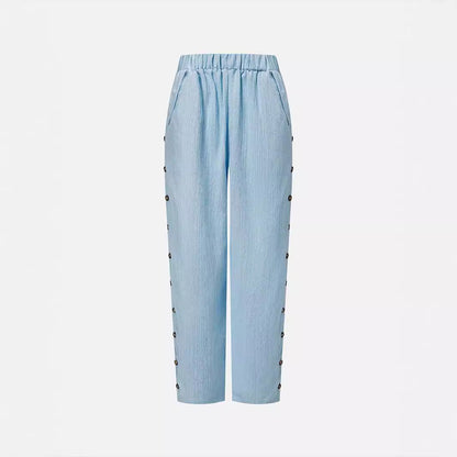 Women's stylish pants with button details Chic and Style