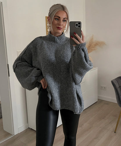 Pull oversized décontracté pour femme avec des manches longues et une coupe atypique Chic und Stil