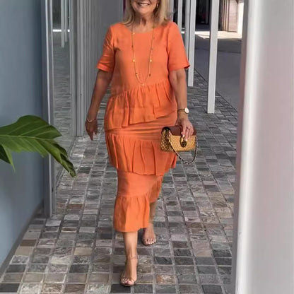 Robe d'été décontractée pour femmes avec un ourlet flottant Chic und Stil